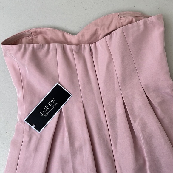 J. CREW | Marlie Classic Faille Strapless Bridesmaid Dress- pink (size 12) - Picture 3 of 7